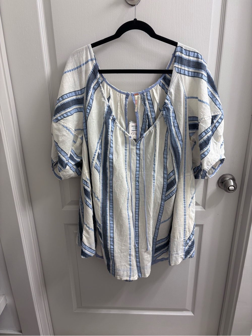 NWT Free People Bop Around Stripe Romper
Color: Seaside Stripe Ivory - Picture 6 of 12
